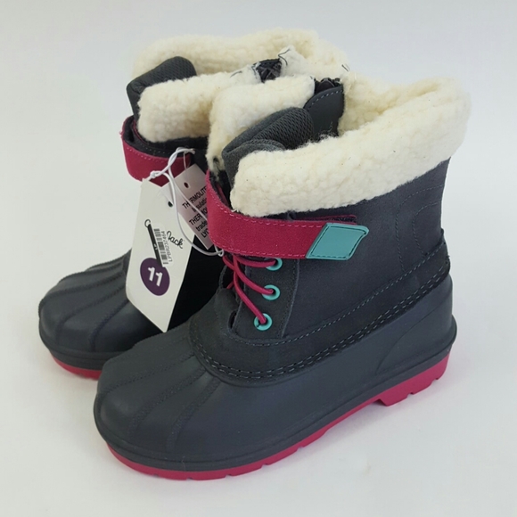 Cat &Jack Girls Winter Boots Pink Valmai Thermolite insulation NWT Size 7 Cat &Jack Girls Winter Boots Pink Valmai Thermolite insulation NWT Size 7